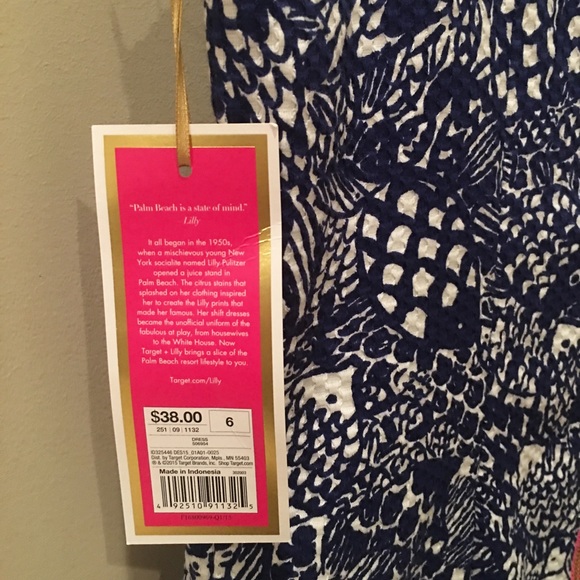 Lilly Pulitzer RARE Upstream Navy Shift! NWT. - Picture 3 of 4